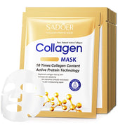 10pcs SADOER Collagen Face Mask Moisturizing Firming Hydrating Brightening skincare Face Sheet Mask Facial Masks Skin Care