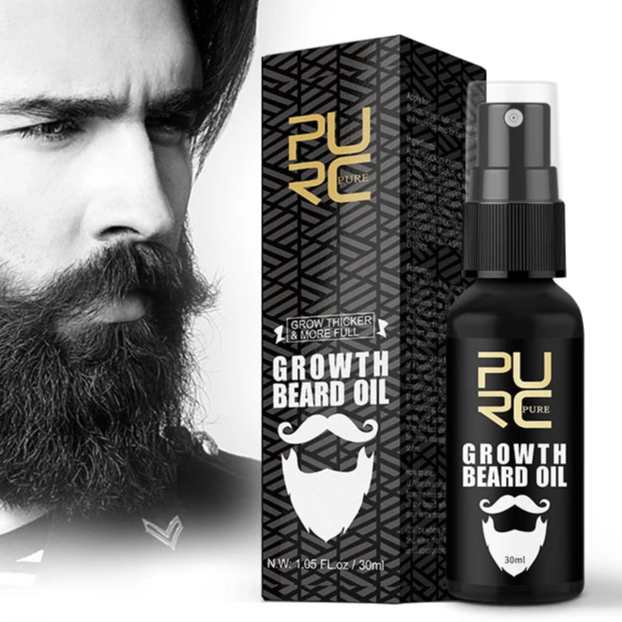 PURC Beard Growth Oil for Men Hair Growth Products Thickener Nourishing Beard Grooming Treatment Beard Care