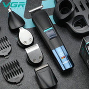 VGR V-108 5 in 1 Mens Grooming Kit Professional Electric Shaver Beard and Nose Hair Trimmer Barber Hair Clipper Set