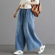Mom Jeans Wide Leg Pant Women Pants High Waist Jean Baggy Clothes Korean Fashion Women's Clothing 2023 Streetwear Y2k Urban Warm
