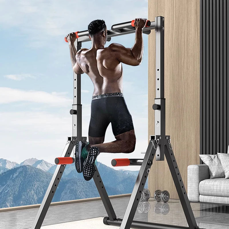 Horizontal Bar Household Indoor Pull-up Frame Without Punching Hanging Bar Floor Folding Single And Parallel Bar Family Fitness