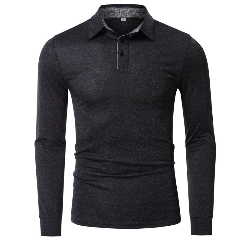 Men's Sports Golf Lapel Long Sleeve Polo Shirt T-shirt