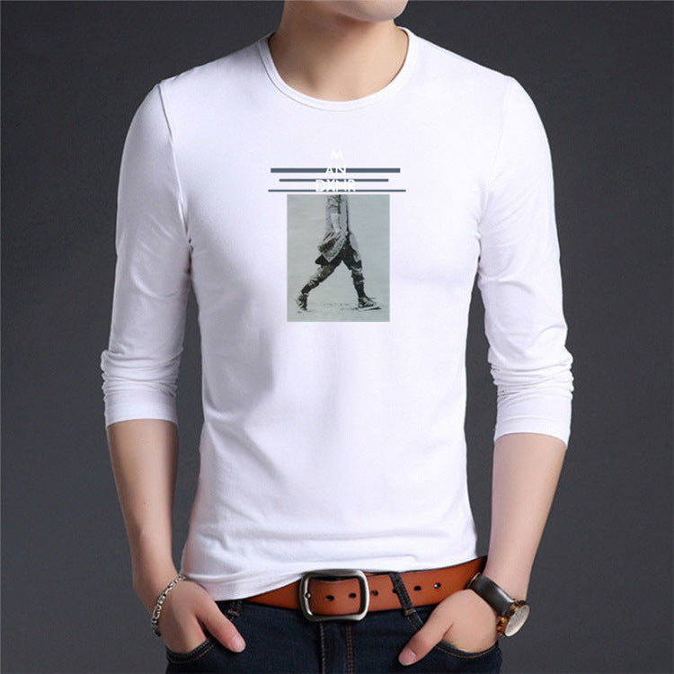 Men's Trendy Long Sleeve T-shirt Bottoming Shirt