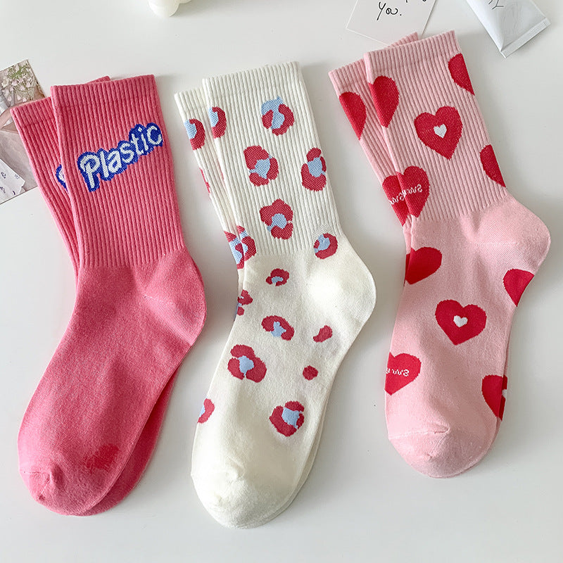 New Heart Strawberry Sweet Love Girl Socks
