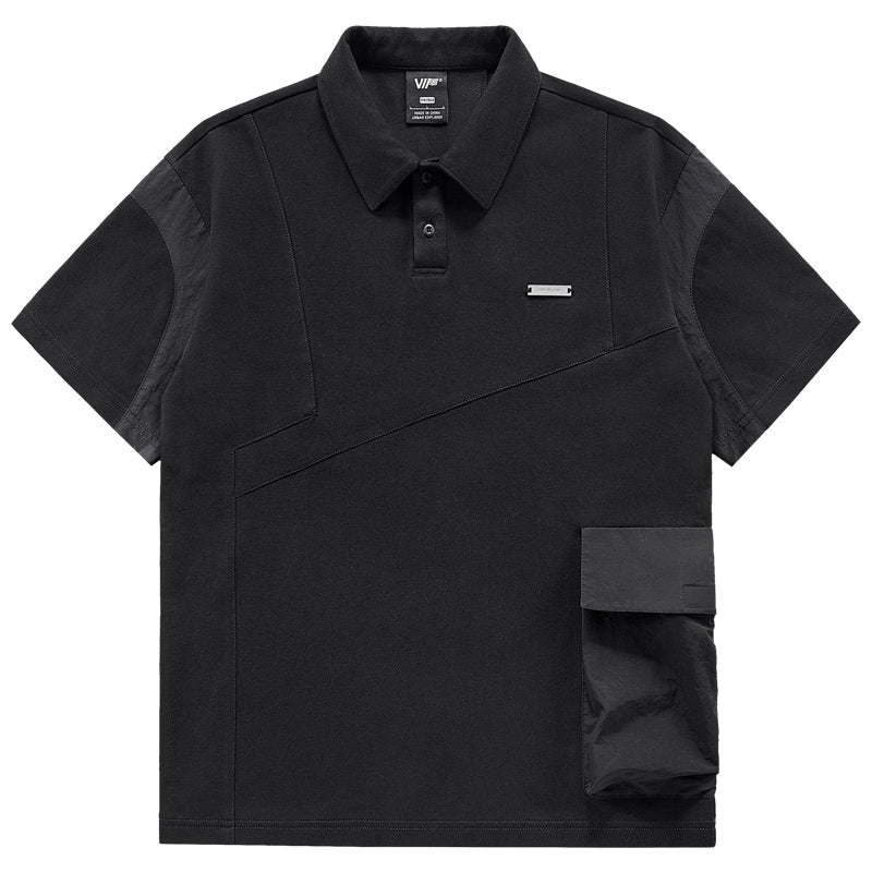 Men's Spliced Fashion Polo T Shirt