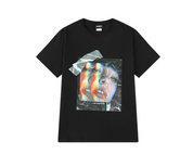 Portrait Hip Hop Retro Dark Loose T-Shirt Men