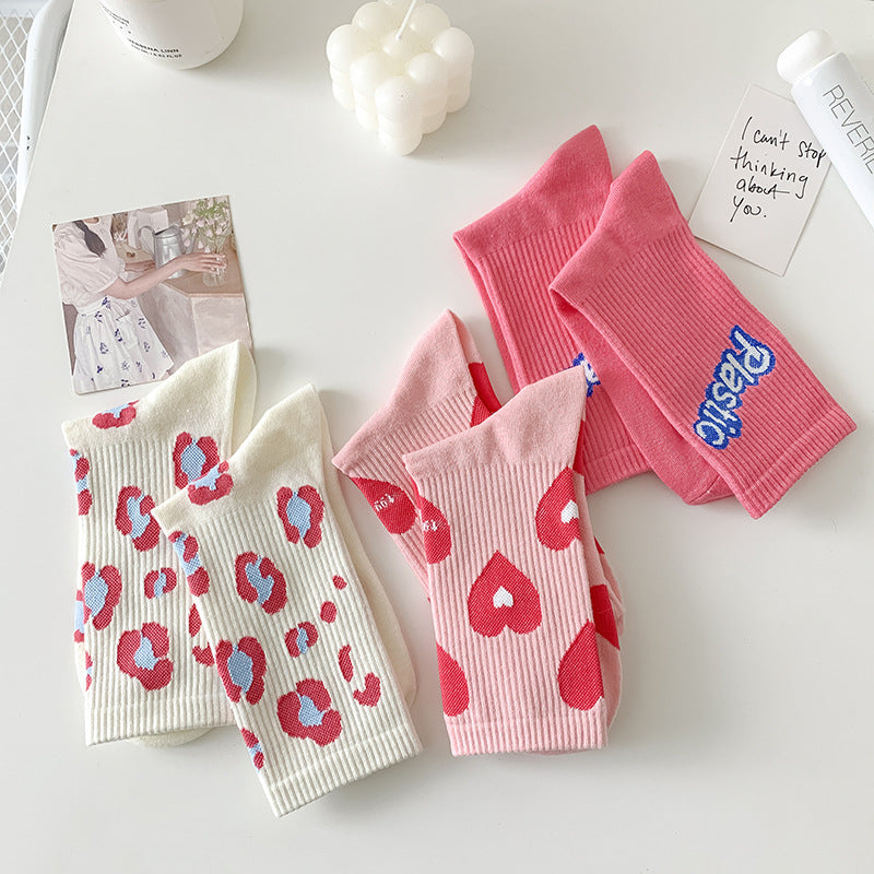 New Heart Strawberry Sweet Love Girl Socks