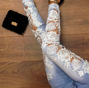 Lace jeans