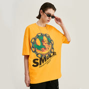 Smiley printed short-sleeved T-shirt men