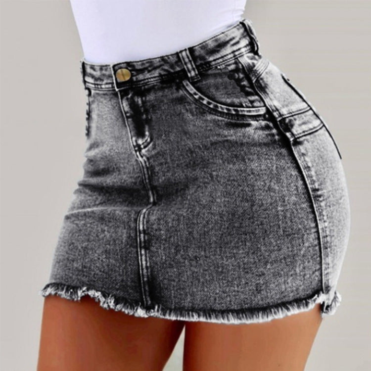 High Waist Sexy Pencil Jeans Skirt