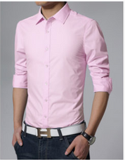 Business Shirt Fashion Candy Color Men's Casual Long-Sleeved Shirt