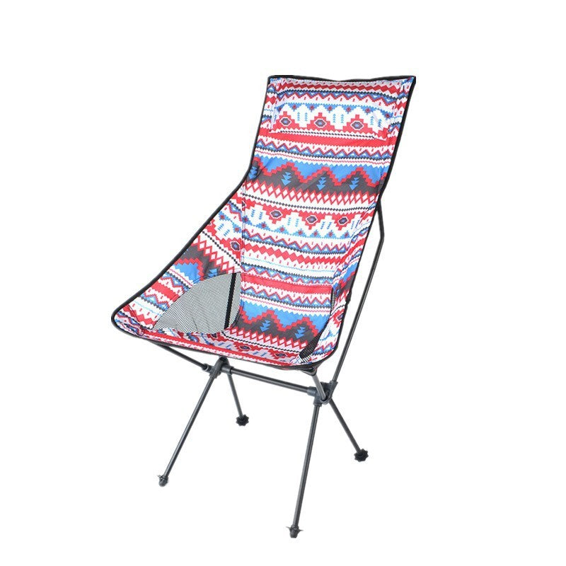 Light Leisure Lazy Lounge Chair Camping Beach Fishing Aluminum Alloy Large Moon Chair