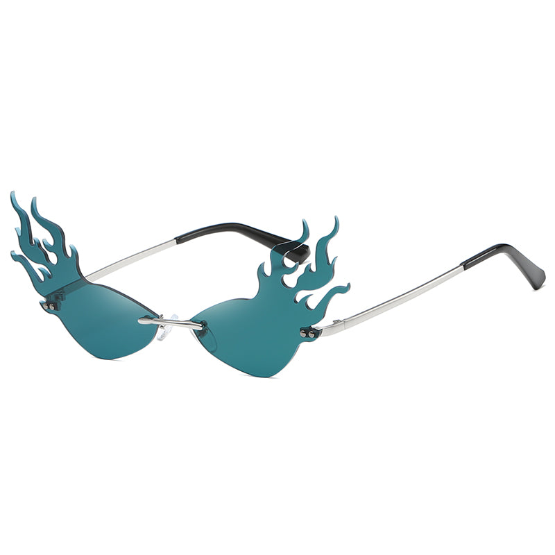 Triangle cat eye flame style sunglasses