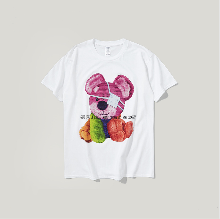 Cartoon bear print t-shirt