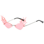 Triangle cat eye flame style sunglasses