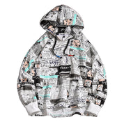 Oversized Spring Printed Hoodie For Men