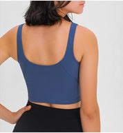 Vest-style sports bra