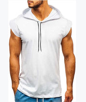 Sports Drawstring Hooded Tank Top