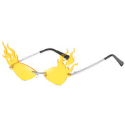 Triangle cat eye flame style sunglasses