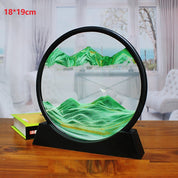 3D Quicksand Painting Dynamic Three-dimensional Hourglass Art Glass Liquid Decoration