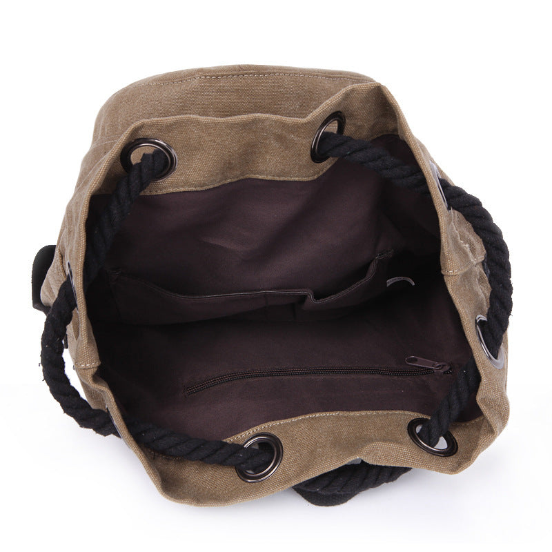 Trendy Couple Canvas Water Tank Backpack