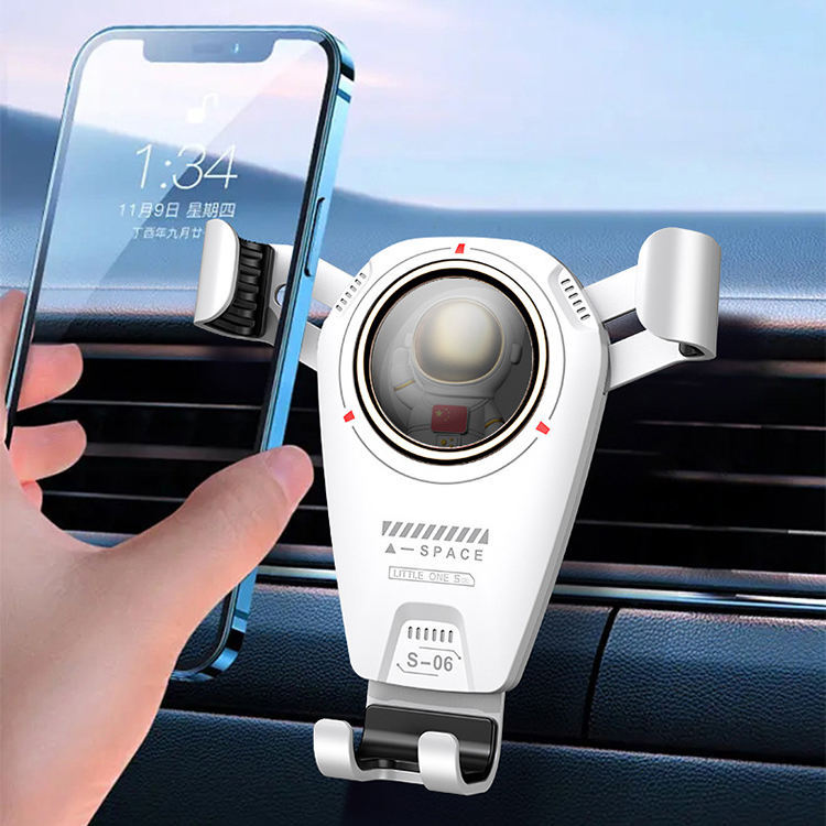 Universal Car Phone Holder Multifunctional 360 Degree Astronaut Theme Car Holder For Phone Car Air Vent Phone Holders For Your Car With Newest Metal Hook Clip, Air Vent Cell Phone Car Mount