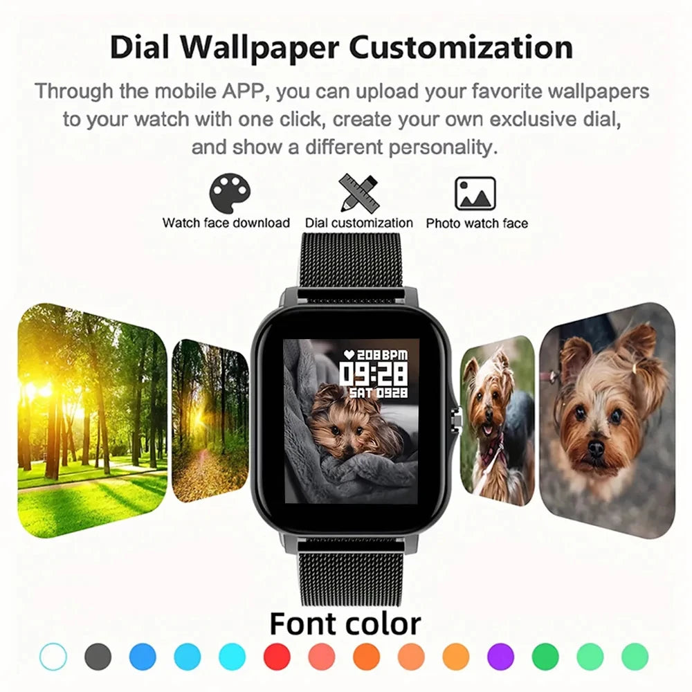 2023 New Bluetooth Answer Call Smart Watch Men Touch Call Fitness Tracker Waterproof Smartwatch Women For Android blood oxygen