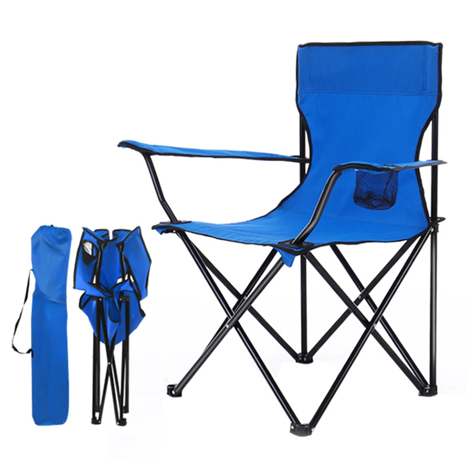 GREATOYAR Steel Folding Camping Chair, Folding Camping Chair Leisure Chair, with Storage Bag, Outdoor, Fishing, Festival, Picnic