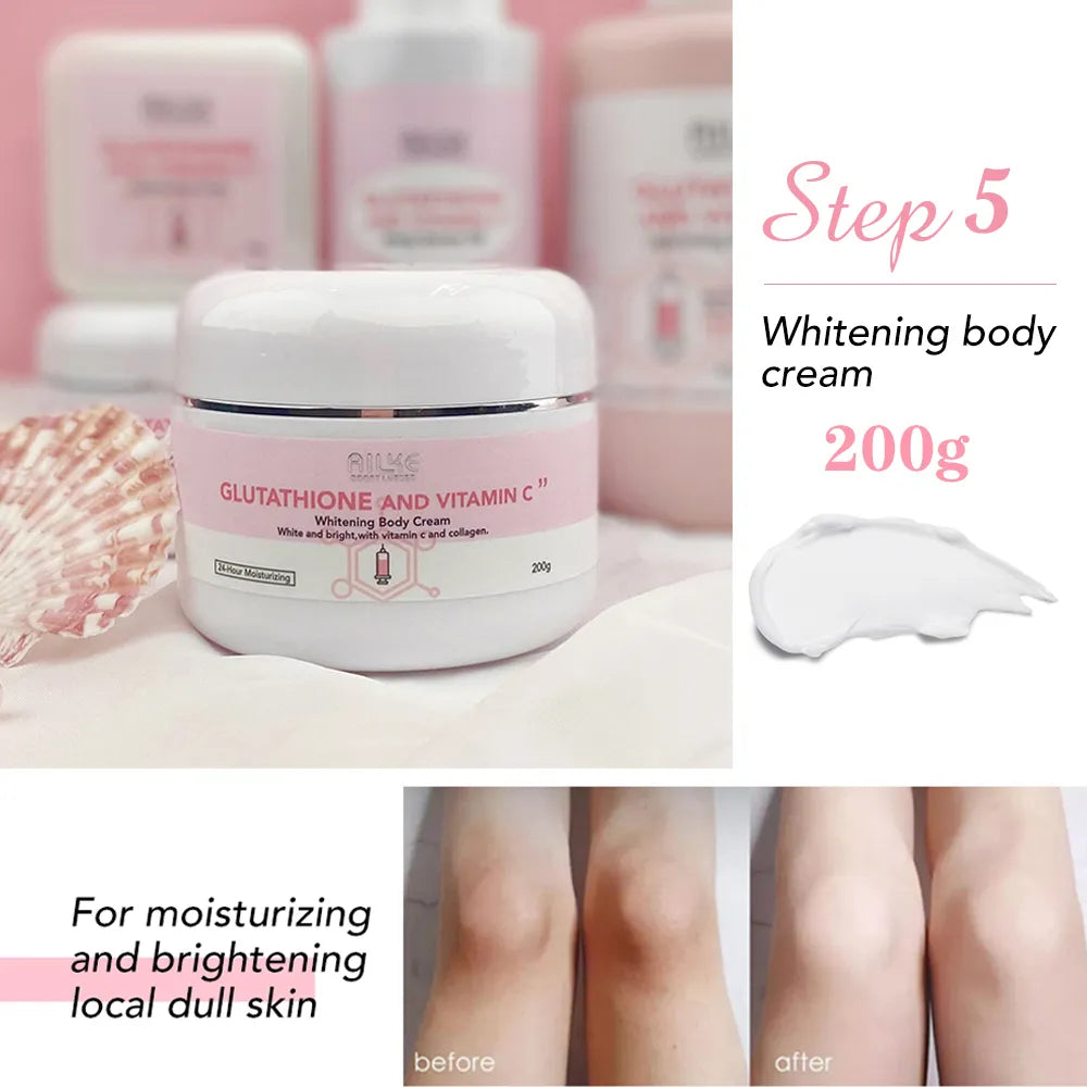 AILKE Whitening Black Spots Corrector, Body Skin Care Lotion, With Glutathion, Shea Butter, Collagen, Moisturizing Body Cream