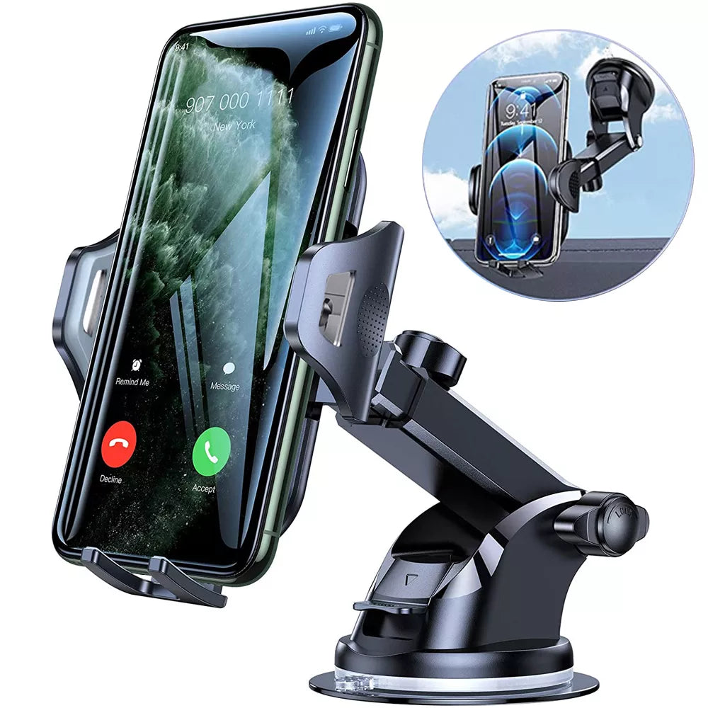 Car Phone Mount Long Arm Suction Cup Sucker Car Phone Holder Stand Mobile Cell Support For iPhone Huawei Xiaomi Redmi Samsung