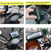 New Motorcycle Waterproof Case Rear View Mirror Mount Holder Stand Telephone Bike Holder Phone Bag Support Moto Bicycle Cover