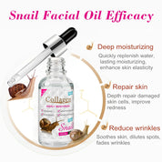 Snail Collagen Face Essential Oil Anti Aging Whitening Moisturizing Face Serum Liquid Facial Massage Cream Skin Care Cosmetics