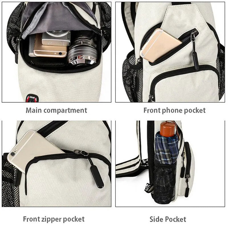 New Shoulder Bag Man 2022 Casual Chest Business Male MultiFunctional Women Backpack Cycling Sports Rucksack Travel Pack