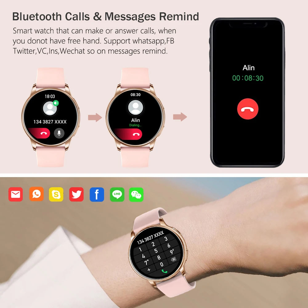 WEEDOM 2023 Bluetooth Call Smart Watch Women Custom Dial Watches Men Sport Fitness Tracker Heart Rate Smartwatch For Android IOS