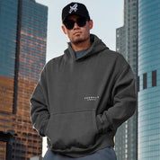 New Men's Oversized Pullover Hoodie Jogger Gym Sports Fitness Coat Fashionable Men's Clothing Training Clothing YA Sweatshirt