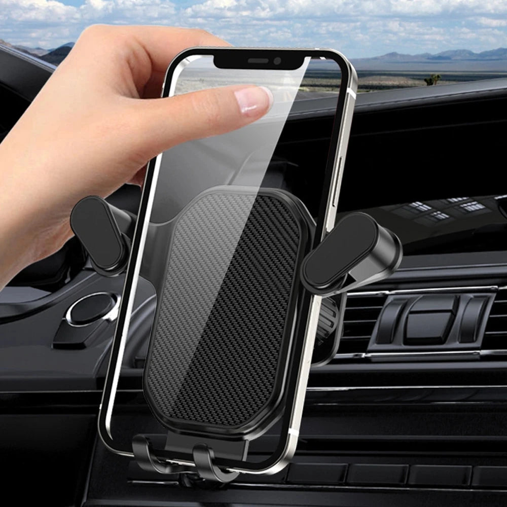 2023 New Gravity Car Phone Holder Air Vent Hook Phone Mount 360-Degree Rotation Smart Phone Holder for Car One-Hand Placement