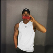 2022 Mens Gym Tank top Men Fitness Sleeveless Shirt Male Mesh Breathable Fitness  Sports Vest Undershirt Gyms Running Vest Men