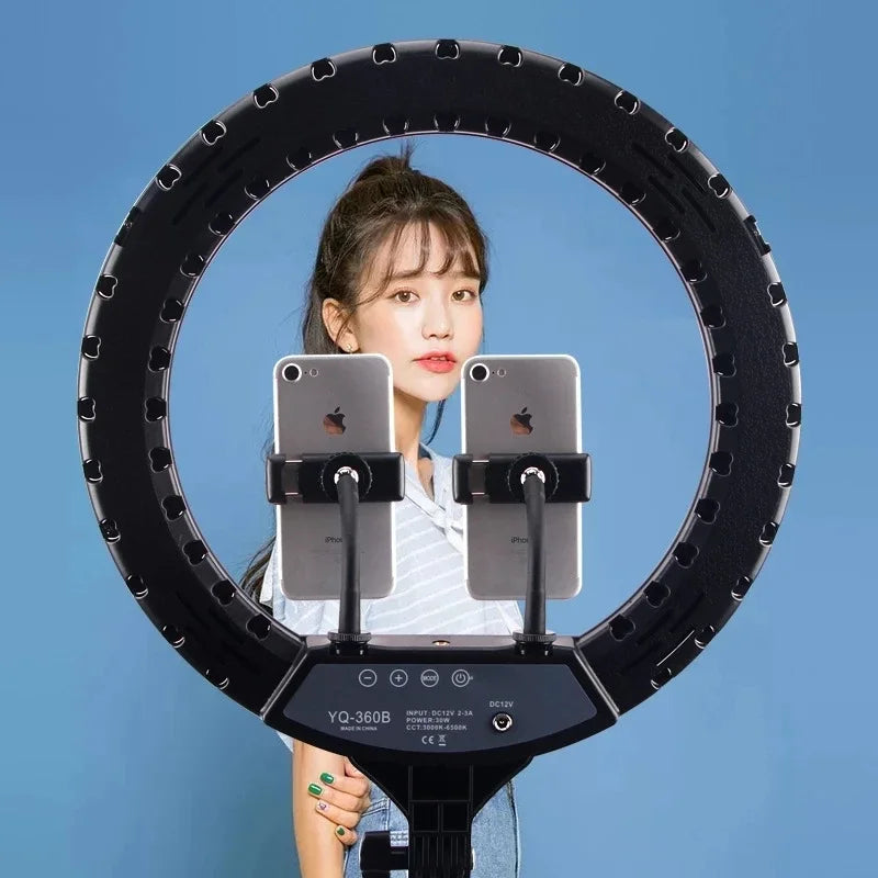14 inch LED Ring Light with Stand Photographic Selfie Ring Lighting Makeup Video Studio Tripod Ring Light for Smartphone Youtube