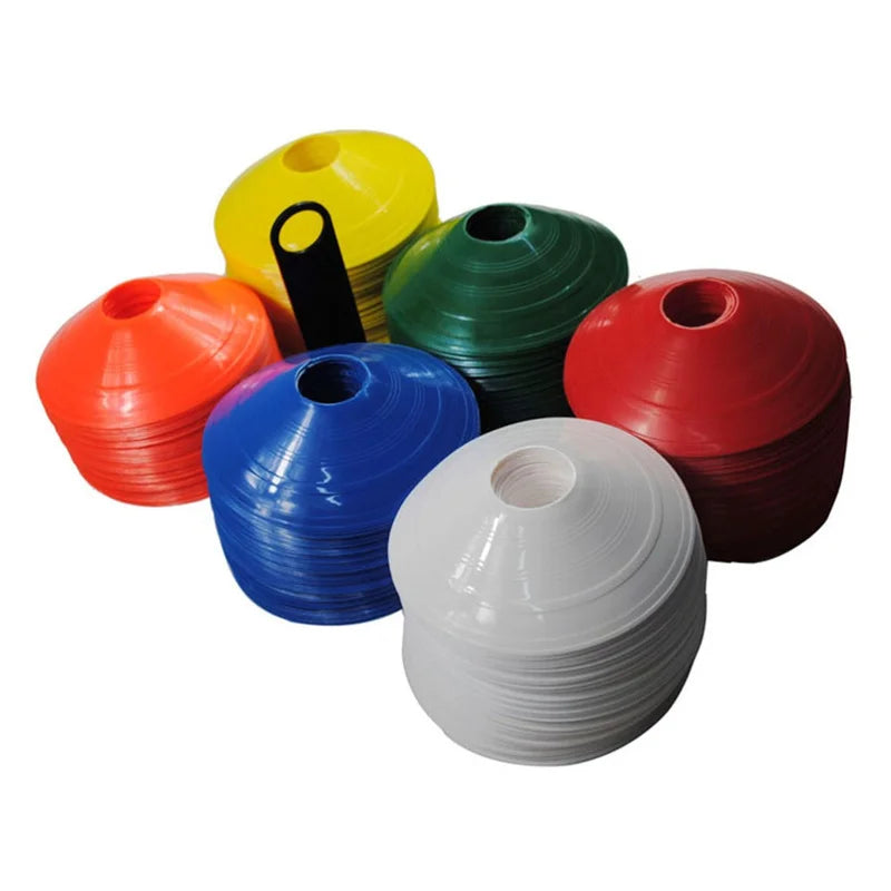 10Pcs Soccer Disc Cone Set Football Agility Training Saucer Cones Marker Discs Multi Sport Training Space Cones Accessories