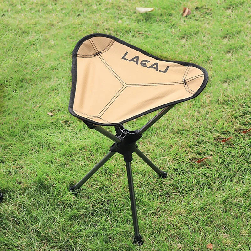 Alloy Rotating Triangle Chair Fishing Camping Bench Portable Outdoor Leisure Folding Small Mazar Super Light Aluminum