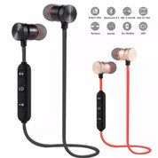 Wireless binaural stereo sports Bluetooth headset ear hanging running super long standby magnetic suction head neck hanging neck