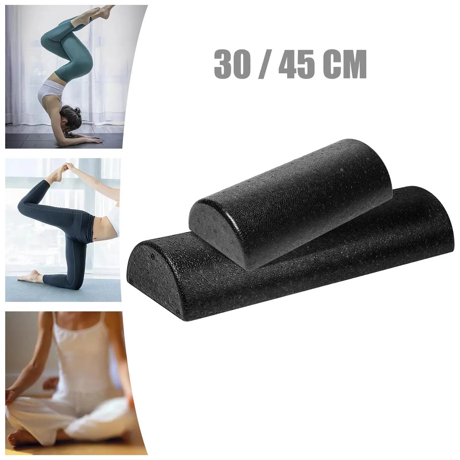 Half Round Yoga Column Roller Tool Balance Training Roller Block Foam Roller Muscle Roller for Exercise Home Yoga Pilates Sport