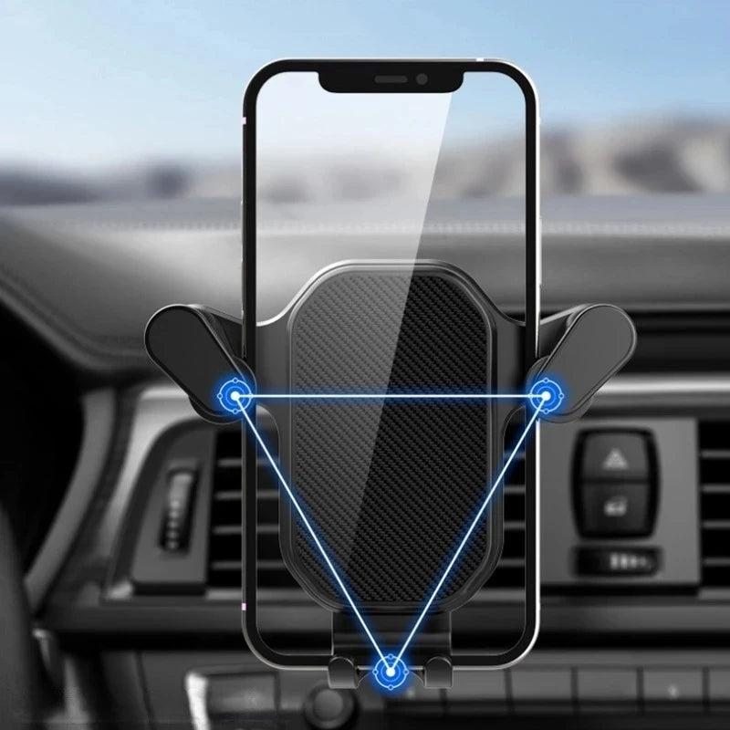 2023 New Gravity Car Phone Holder Air Vent Hook Phone Mount 360-Degree Rotation Smart Phone Holder for Car One-Hand Placement