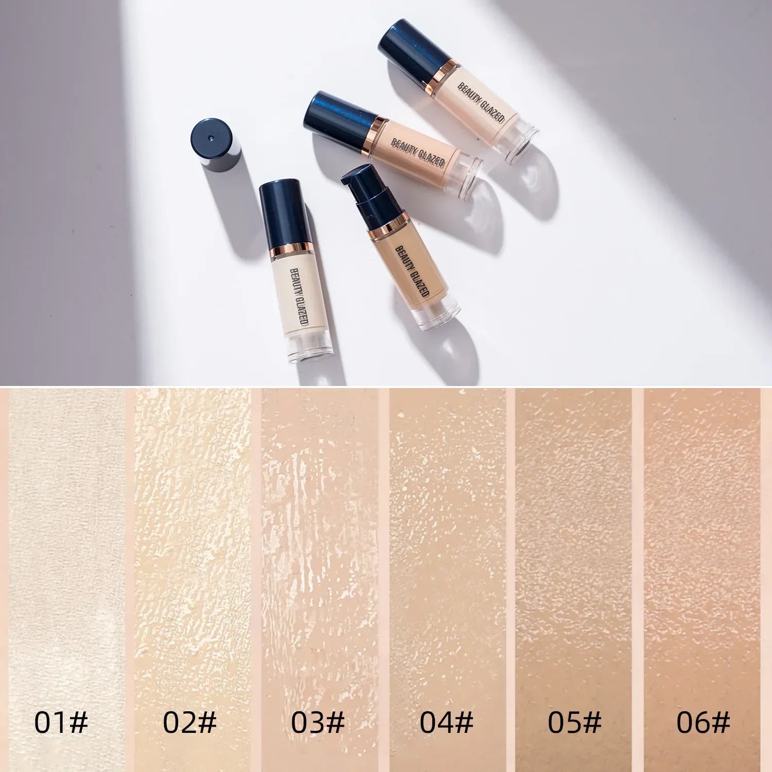 6 Colors Waterproof Liquid Foundation BB Cream Matte Base Primer Moisturizing Concealer Isolation Contour Face Make Up Cosmetics