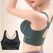 No Trace Sports Women's Underwear Shockproof Gathering Anti-sagging Beautiful Back Fitness Yoga Vest No Steel Ring Women's Bra