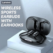 Lenovo XT80 Sports Wireless Headphones with Mics, Button Control, LED Power Display,Hifi Stereo Sound