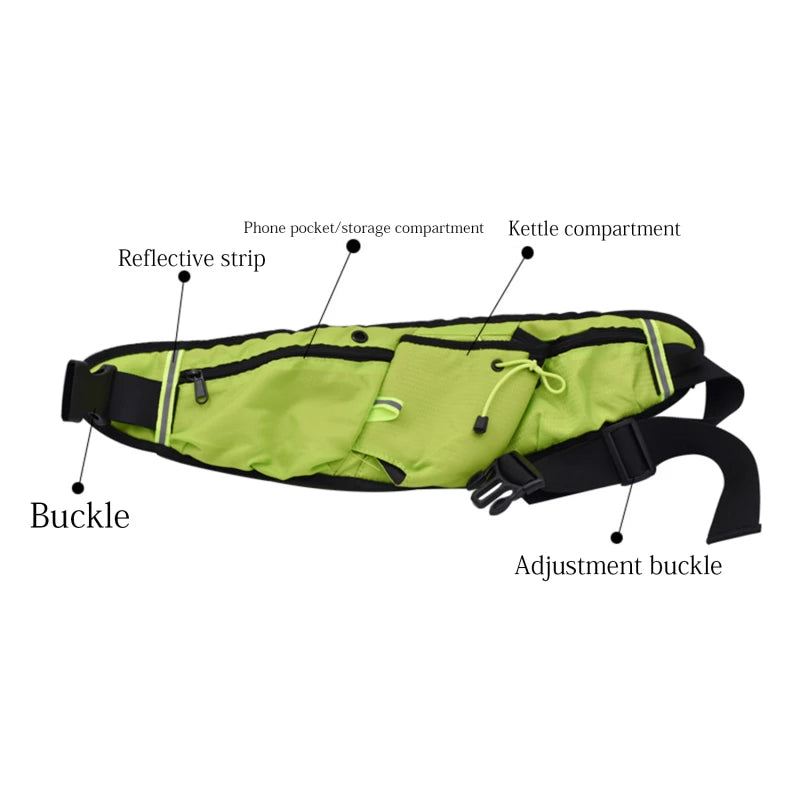 Waist Bag Running Bag Waterproof Sports Belt Gym Bag Portable Lightweight Hydration Belt Water Bottle Hip Waist Pack