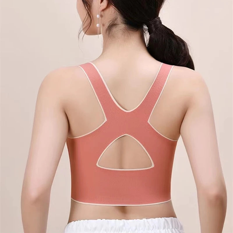 No Trace Sports Women's Underwear Shockproof Gathering Anti-sagging Beautiful Back Fitness Yoga Vest No Steel Ring Women's Bra