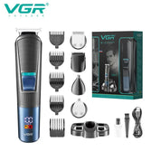 VGR V-108 5 in 1 Mens Grooming Kit Professional Electric Shaver Beard and Nose Hair Trimmer Barber Hair Clipper Set