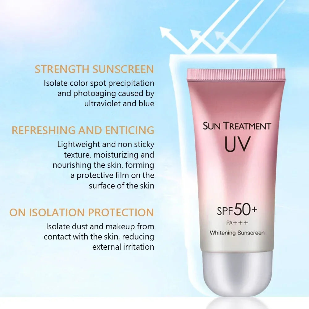 60ml Whitening Facial Body Sunscreen Waterproof Sun Cream Sunblock Skin Protective Cream Anti Sun Facial Protection Cream SPF50+